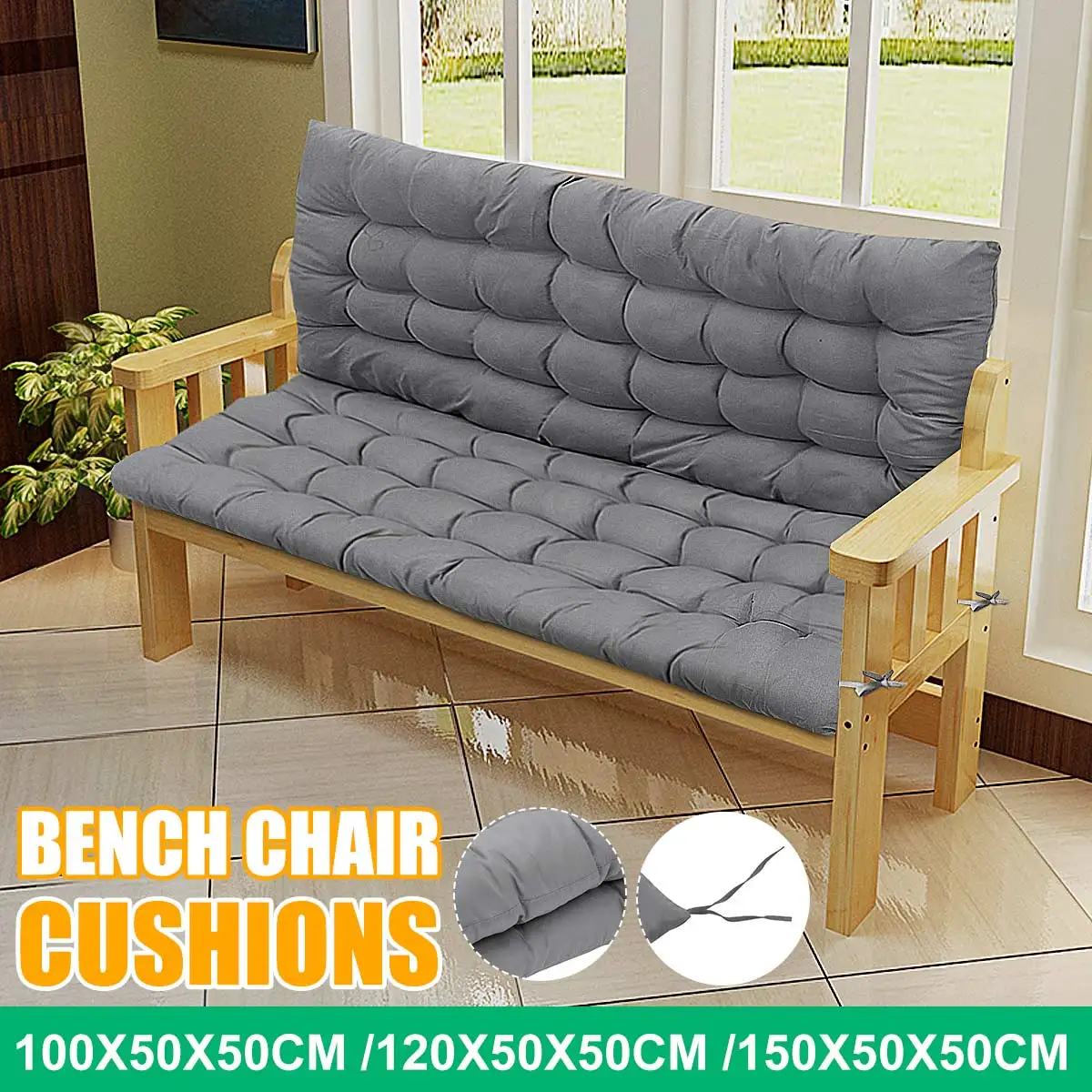 SoftSofaCushionLongCushionThickeningGardenChairCushionSolid