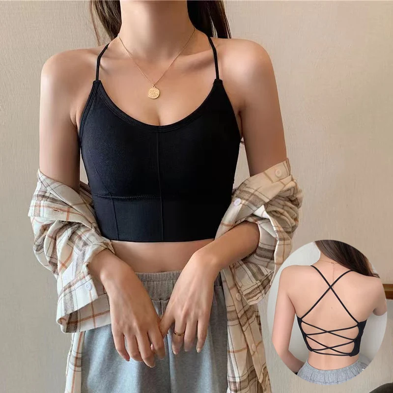 Summer Cross Suspender Women's Lingerie Seamless Back Tube Tops Backless Breathable Comfortable Underwear