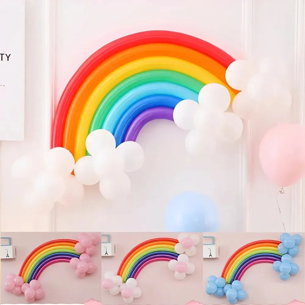 

29Pcs DIY Magic Rainbow Balloons Set for Christmas Birthday Decoration Wedding Party Children Gift Accessories Band Ballon