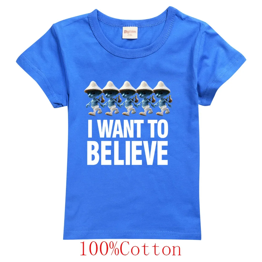 

We Live We Love We Lie Smurf Cat Clothes Kids Funny Shailushai T Shirts Boys Casual 100% Cotton Short Sleeve Tops Girls Clothing