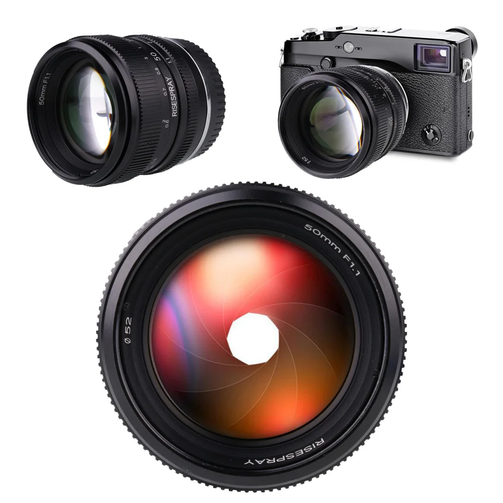 RISESPRAY 50MM II APS-C Mirrorless Camera Lens Large