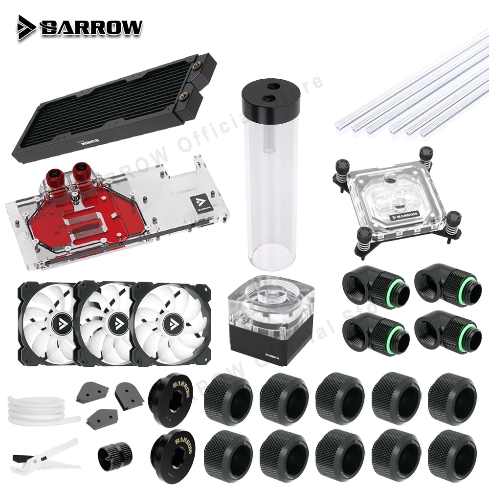BarrowWatercoolerHardTubeWaterCoolingKitGPUCPUWaterBlock