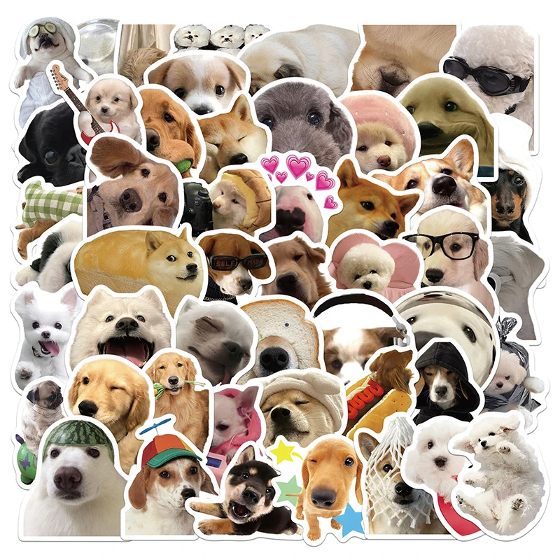 50PCS Funny Dog Emoticon Stickers DIY Decoration Notebook Phone Cases ...