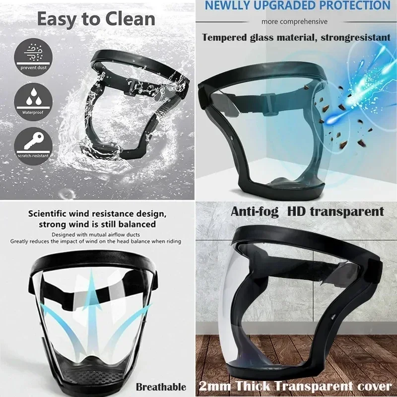 Face Protector Transparent Facial Protection Outdoor Safety Splashproof