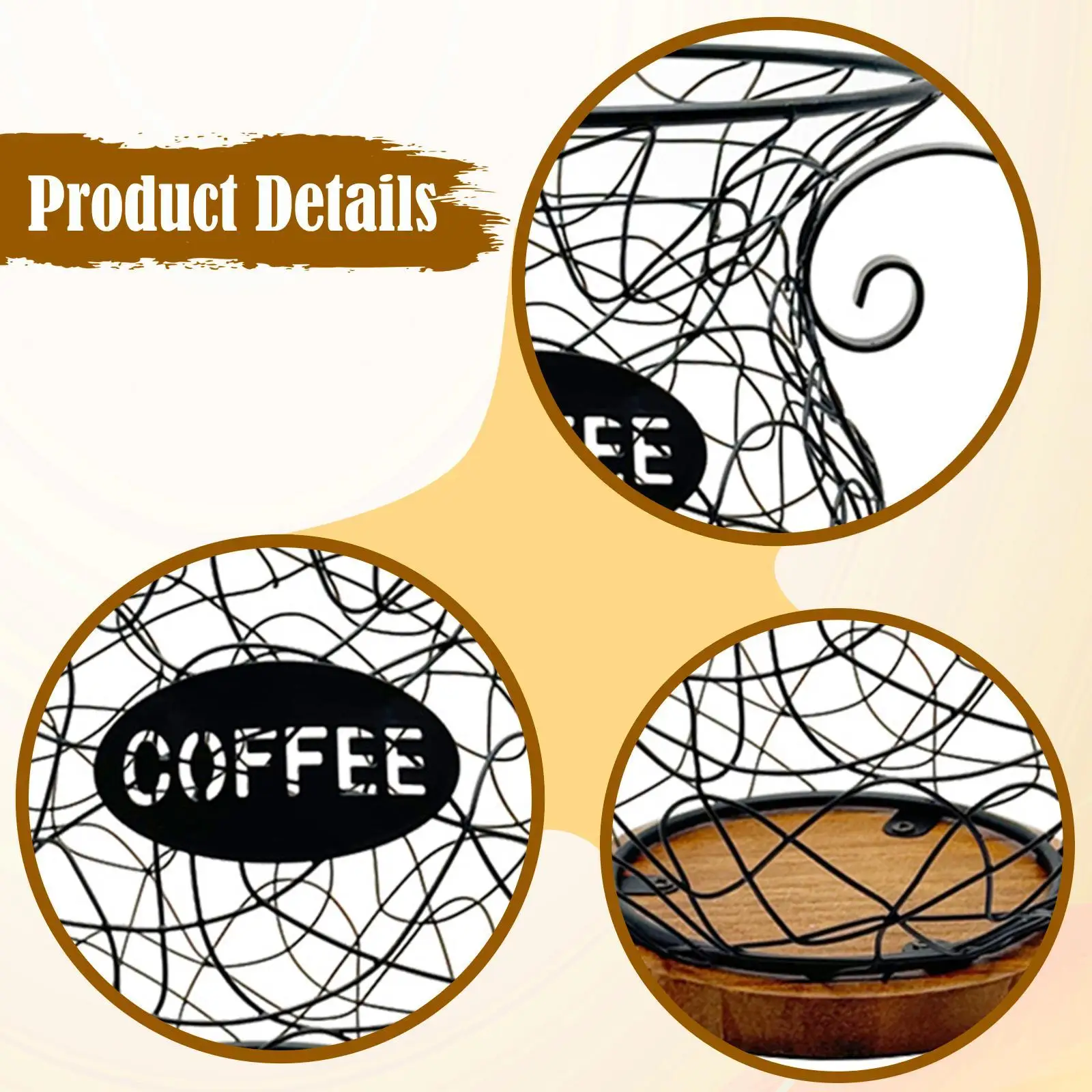 Coffee Pod Holder Metal Mug Shaped Large Capacity Coffee Capsule Holder for Kitchen Countertop Bar Accessories Home Desktop Coffee Pod Holder Metal Mug Shaped Large Capacity Coffee Capsule Holder for Kitchen Countertop Bar Accessories Home Desktop