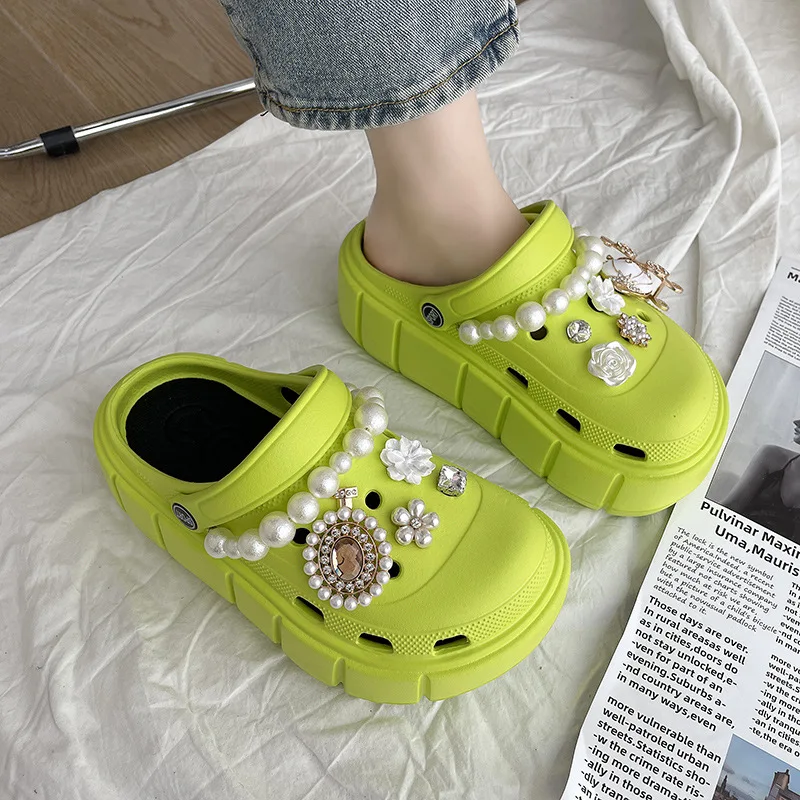 Platform Slippers Summer Women's Sandals 6cm Wedges Ladies Outdoor Clogs Thick Street Beach Slides Girls Flip Flops Garden Shoes 3