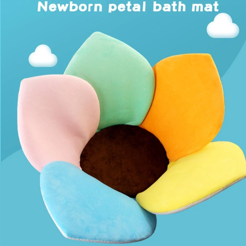 Flower Baby Bath Pad Infant Comfort Bathtub Mat Tub Support Lounger Sink Bath Cushion for Newborn Photo Props