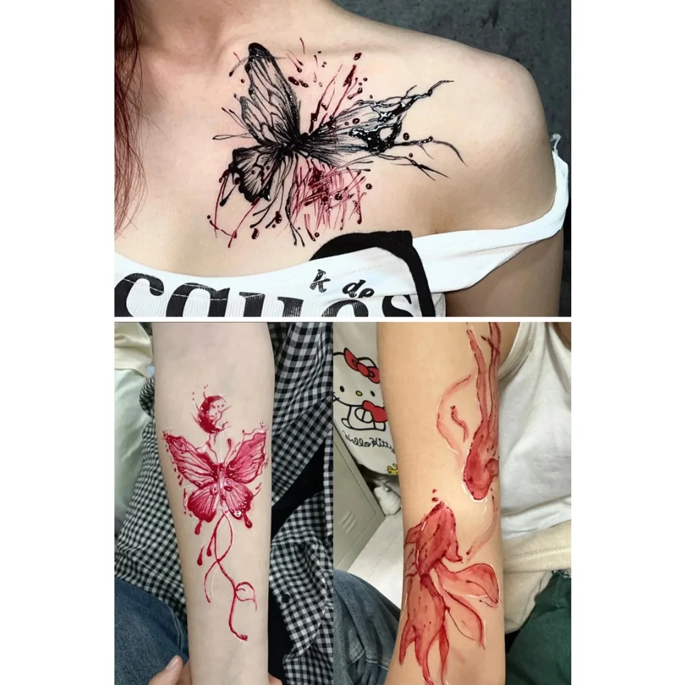 10ml Juice Tattoo Cream Use Male Female Tattoo Accessories Popular Henna Liquid Painting Temporary Semi-permanent