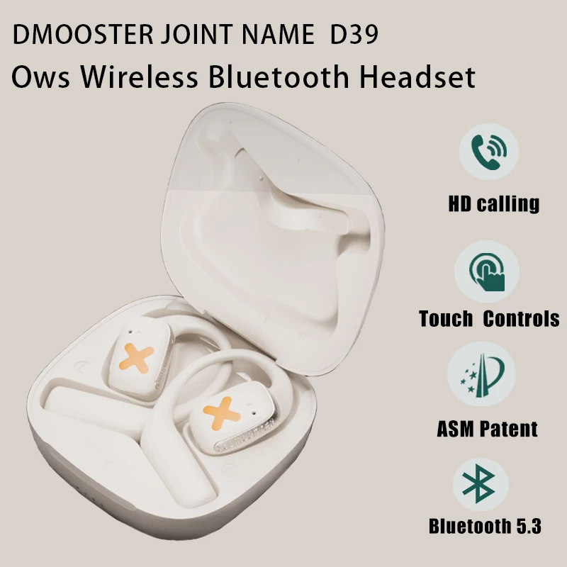 OWS Earhook Open type Earphones Bluetooth 5.3 Low Latency Gaming Sport Headset HiFi Stereo Noise Reduction Earbuds