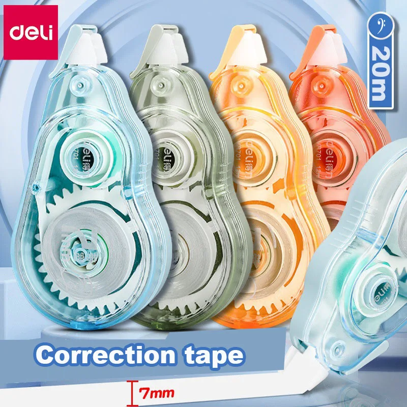 Correction Tape Correction Supplies 7mm*20m Large Capacity Roller White Out School Office Supplies Error Corrector Tool