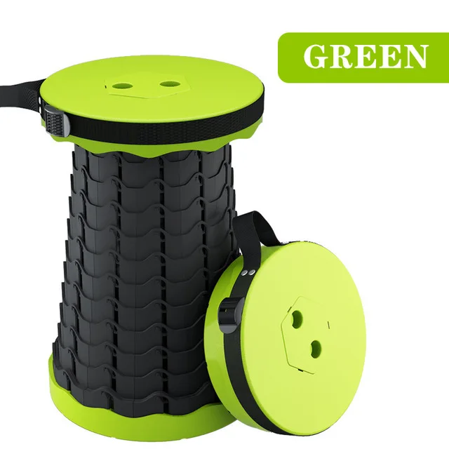 Teleskopik Katlanır Kamp Sandalyesi, Taşınabilir Katlanabilir Kamp Taburesi, Katlanır Plaj Sandalyesi, Balıkçılık Yürüyüş Bahçe için Katlanabilir Tabure