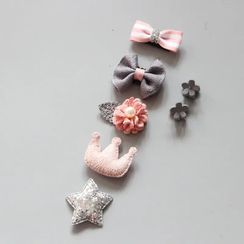 Hair Accessories 7Pcs/Set Baby Hair clip Set Baby Headband Accessories Cross Kid Hair Clip Cartoon Girl Clip Barrettes Accessories