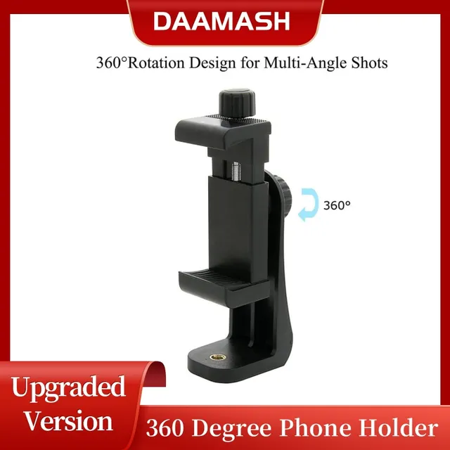 360 Degree Universal Tripod Mount Mobile Phone Clip 1/4 Screw Cellphone Holder Desk Tripod Adapter