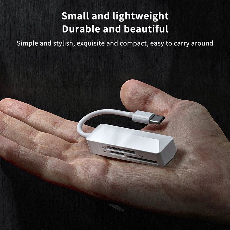 3in1 XD SD TF Type-C Memory Card Reader Adapter OTG For USB-C For DSLR Camera Laptop Computer PC Phone