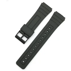 Durable Waterproof Rubber Watch Strap - Sport Diving Resin Replacement Band - 22mm (Black)