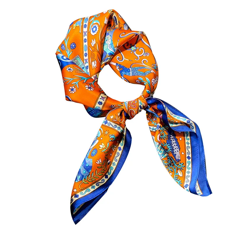 

100% Real Silk Scarf New Arrival Fashion Women Luxury Brand Big Scarves Female Wraps Square Shawls Bandana Ladies Headband