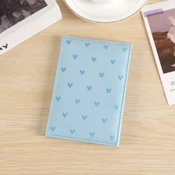 Adorable Heart - Embossed Kawaii Passport Holder - Sleek PU Leather Travel Wallet & Document Protector (LIGHT BLUE)