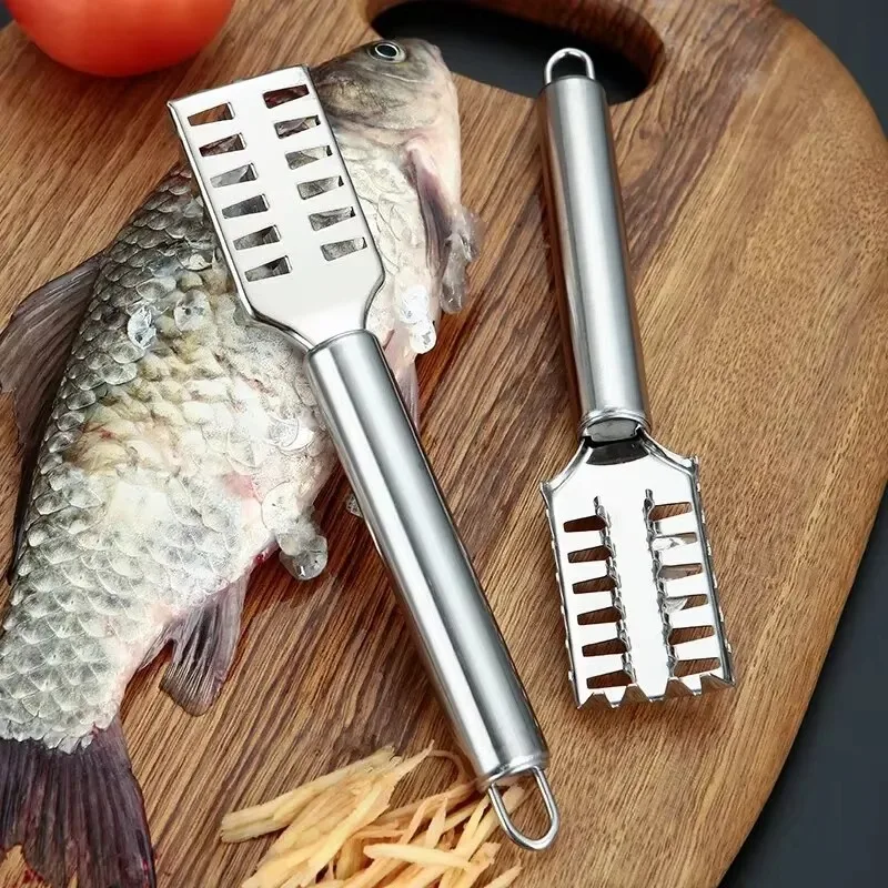 Stainless Steel Fish Scale Knife Scale Scraper Sawtooth Scraping Boning Filleting Cut Scrape Dig Maw Knife 1PC