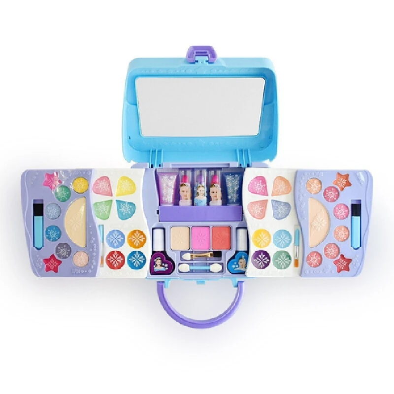 Kids Cosmetics Toy Set Washable Girl Makeup Toy Game Set Box Princess Gift Children'S Lipstick Eye Shadow Makeup Box Set 5
