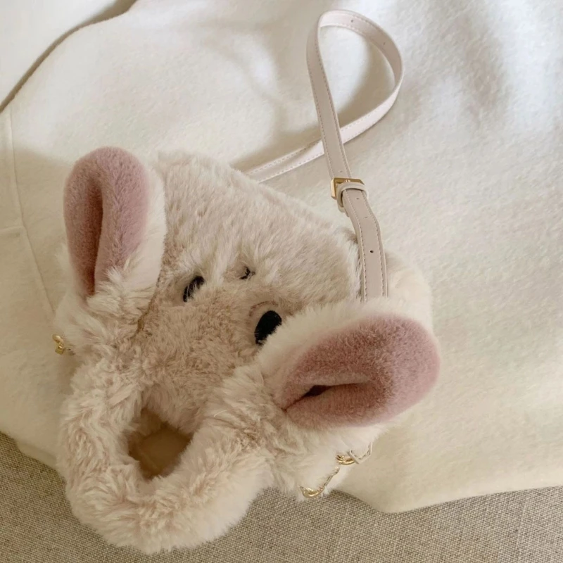 Lovely Cartoon Rabbit Tote Shopper Soft and Stylish Women's Handbag Shoulder Bag