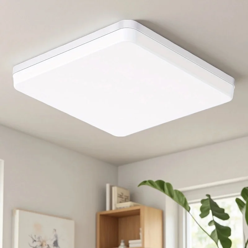 Modern Square LED Ceiling Light 36-48W Flush Mount Ceiling Lamp 3000K-6000K Sae404c8bc7ec4540a3aafb2ecb4ba8912