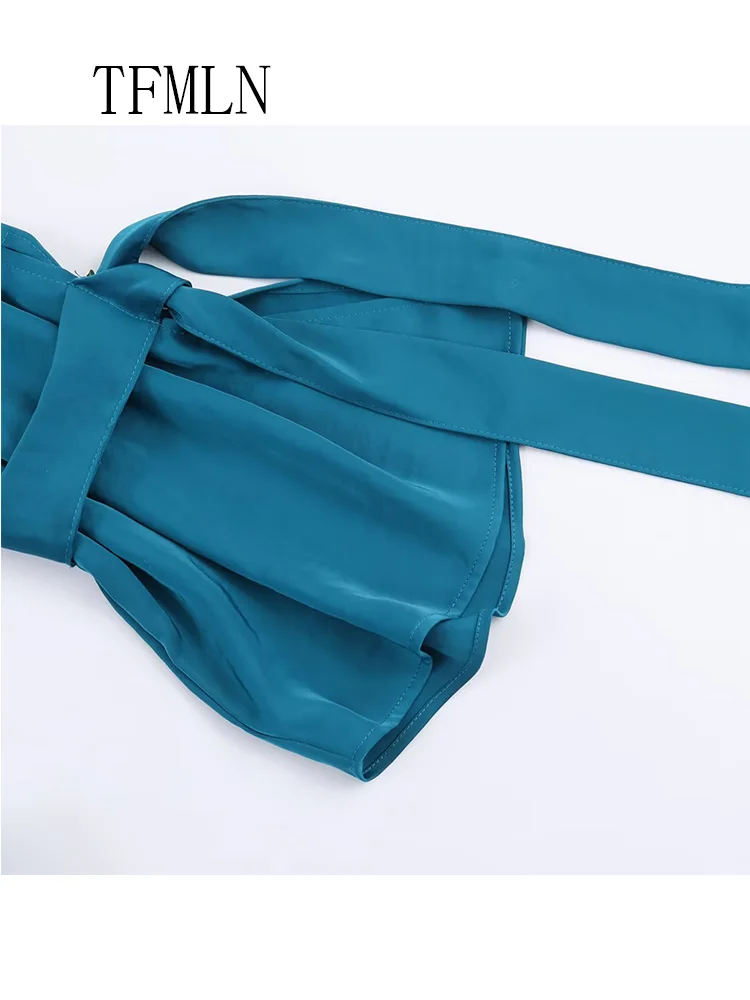 Fashion Women Solid Midi Long Dresses 2026 Spring Summer Elegant O-neck Flare Sleeve Causal Chic Dress Simple A-line Party Dress