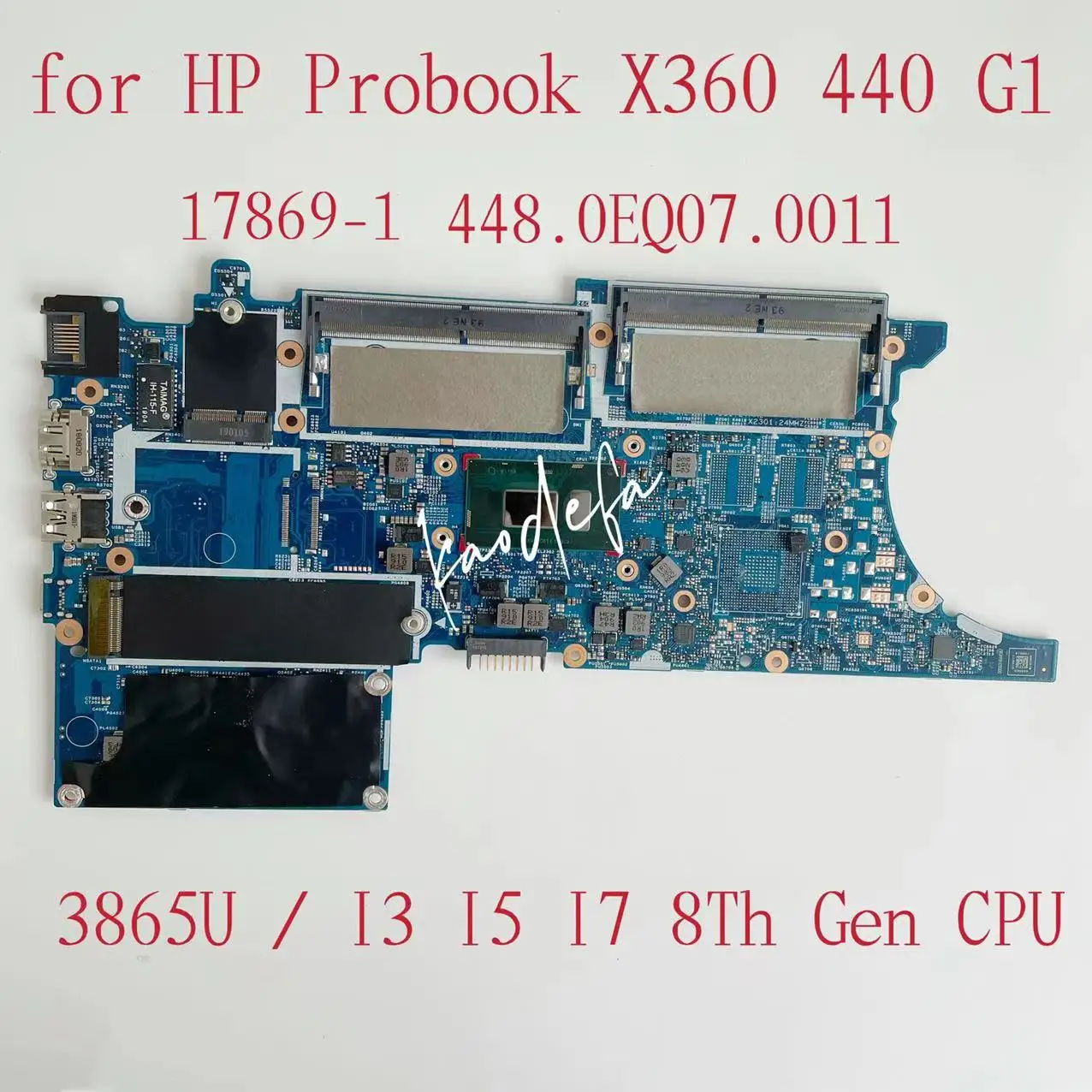 

17869-1 Mainboard for HP Probook X360 440 G1 Laptop Motherboard 3865U I3 I5 I7 8Th Gen CPU DDR4 L28238-601 L28239-601 L35766-601