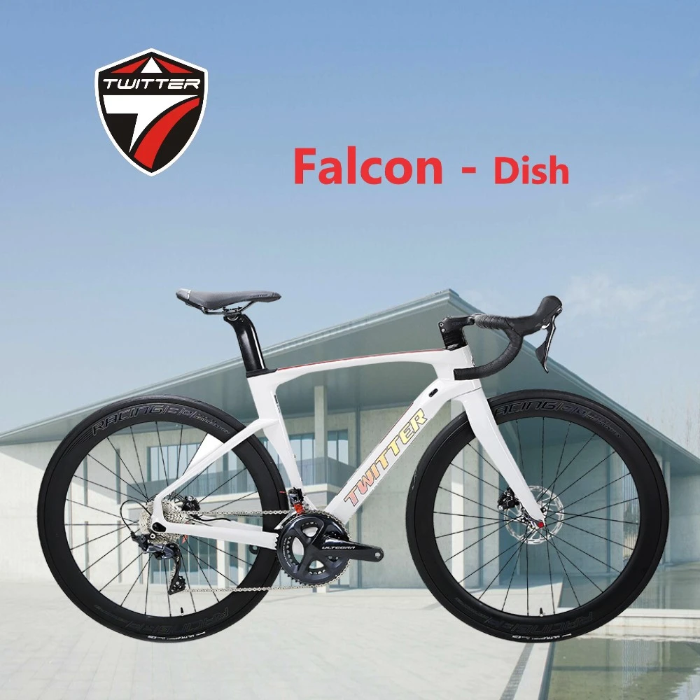 TWITTER bicicleta de carretera de fibra de carbono, bici de carreras con freno de disco hidráulico, de alta gama, modelo falcon R8020| | - AliExpress