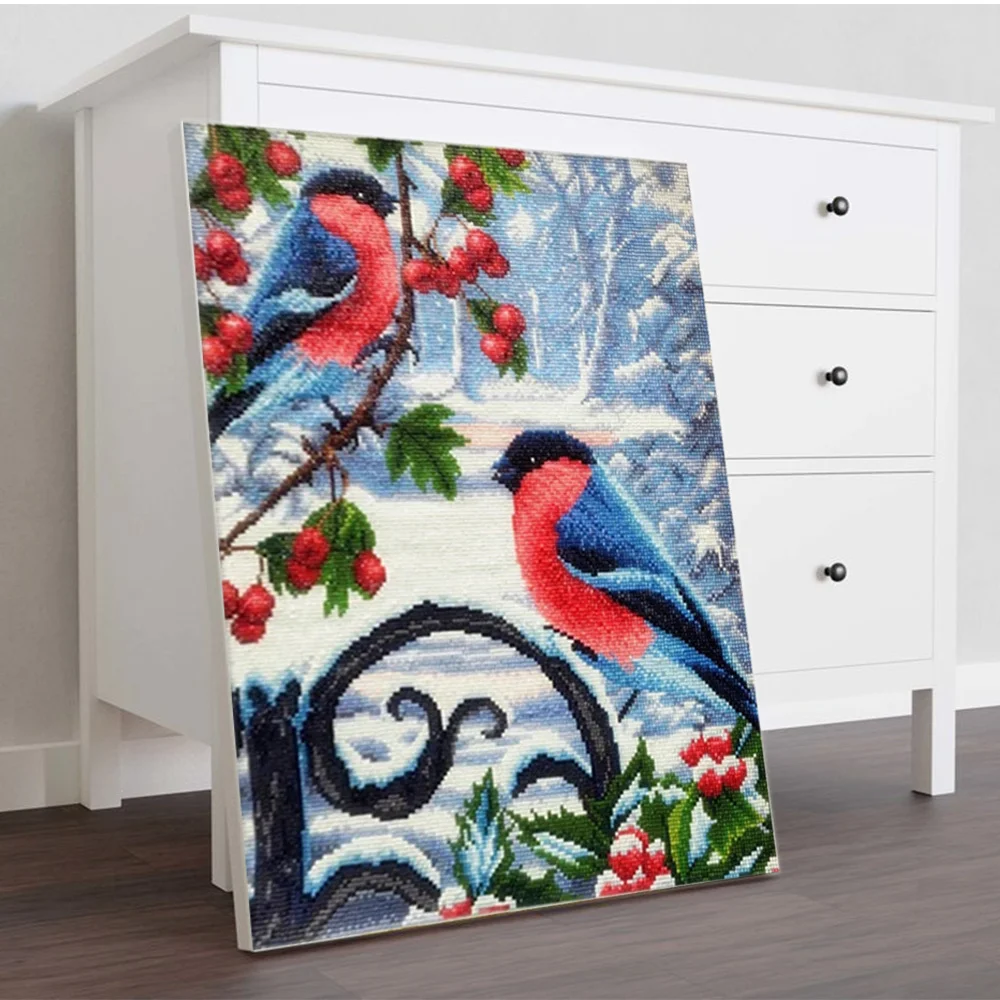 Diamond Painting HUACAN 5D DIY Diamond Painting Bird Rhinestones Pictures Diamond Embroidery Animal Cross Stitch Mosaic Crafts Kit