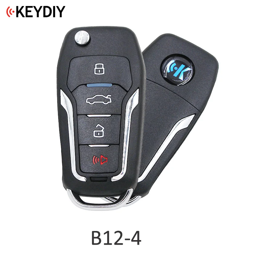 10Pcs Kd Flip Remote Universal Keydiy Car Key Fob B12-4 Nb12-4 Kd Remote Per Ford Mondeo Focus F150 Fusion Ranger Transit