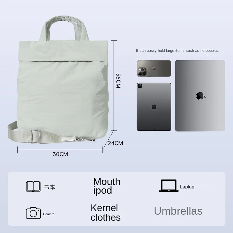 Moisture Permeable Large Capacity Handbag Fashionable All-match Crossbody Bag Women's Simple Light Outdoor Shoulder Bag Mermaid 3