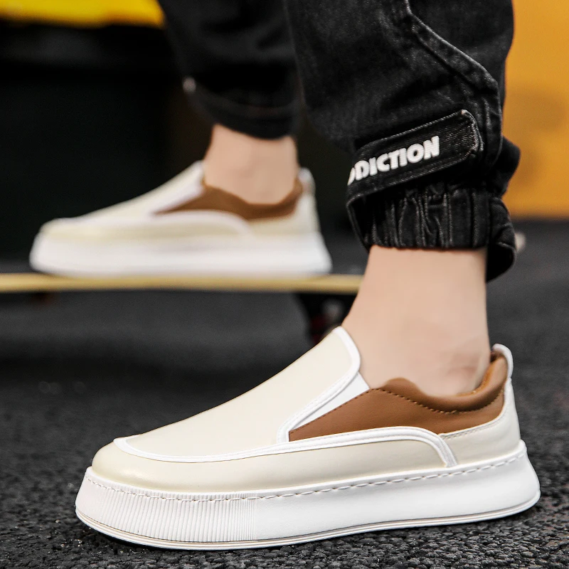 Fashion Cloth Men's Casual Shoes Breathable Slip on Walking Sneakers Non-slip Flats Lightweight Men Sport Shoes Driving Loafers 6
