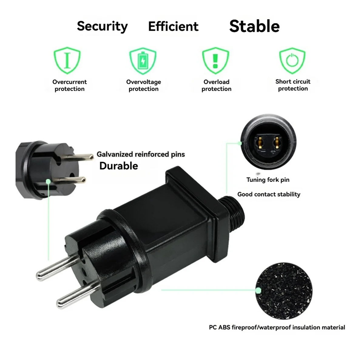 ABAN 4.5V 3.6W 플러그 LED 전원 공급 장치 LED 변압기 플러그 어댑터 IP44 방수 전원 크리스마스 램프 어댑터 EU 플러그
