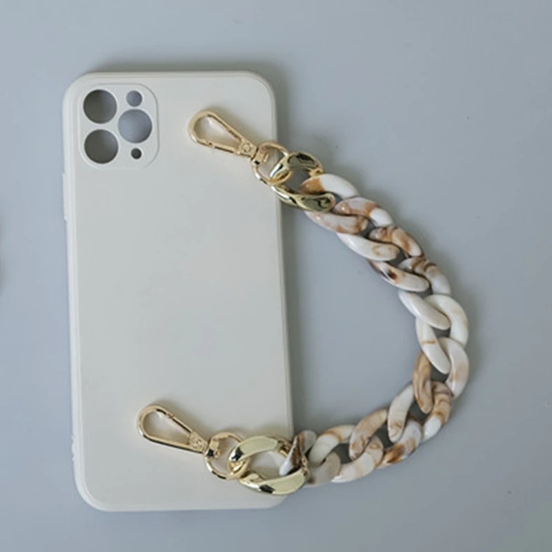 

Bag Handle Chain DIY Acrylic Resin Handbag Strap Shoulder Purse Replacement Straps with Buckles for Bags