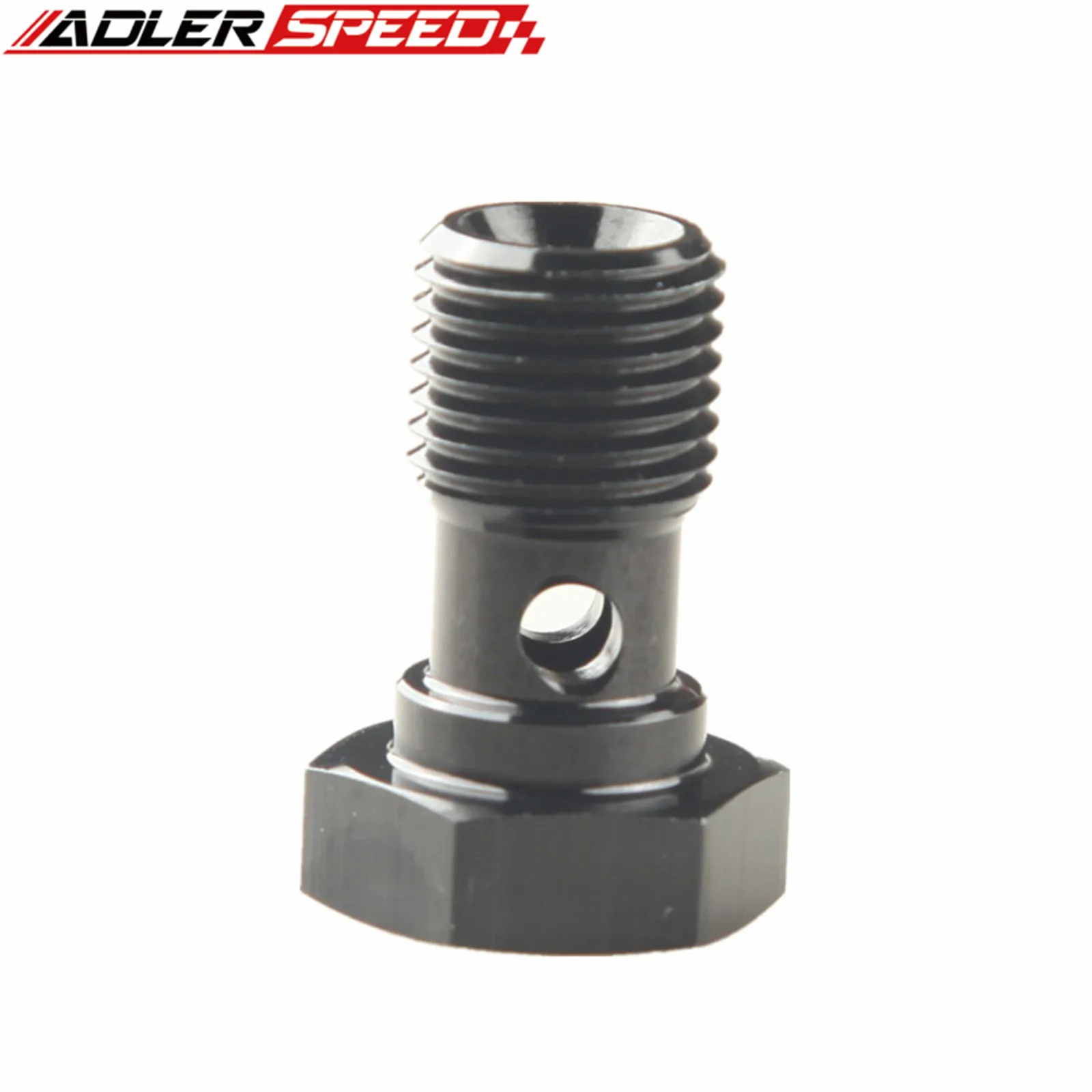 ADLERSPEED 알루미늄 브레이크 피팅 어댑터 - 밴조 볼트 M8/M10/M12/M14/M16 x 1.0/1.25/1.5, 1/2-20, 7/16-24, 3/8-24 검정색