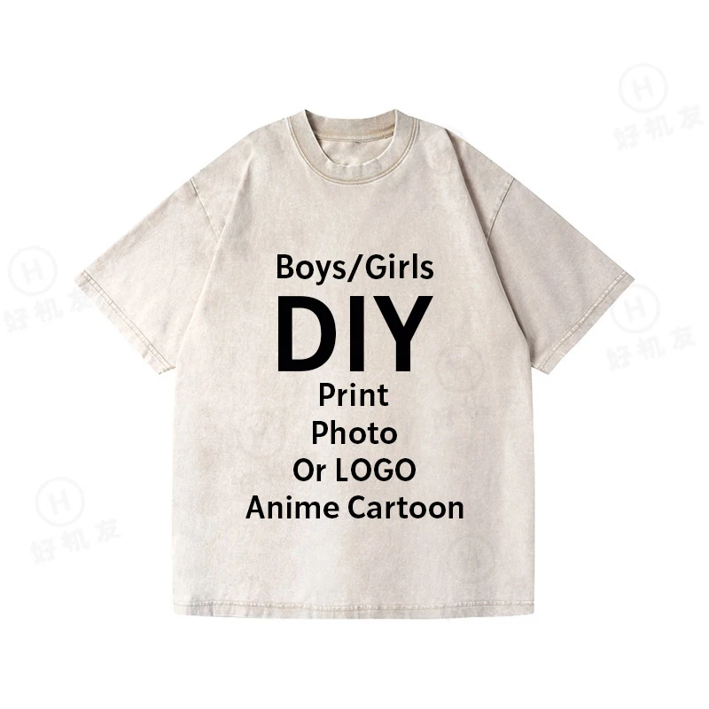 Vintage Washed Custom T-Shirt for Kids – Personalize with Your Design