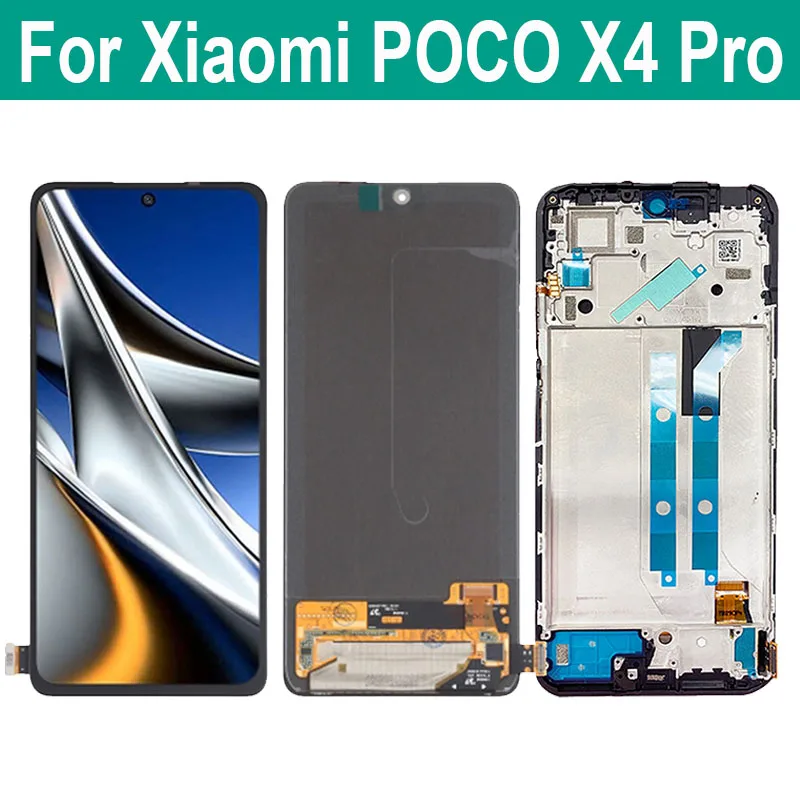 

AMOLED 6.67" Original For Xiaomi Poco X4 Pro 5G 2201116PG LCD Display Touch Screen Digitizer Assembly