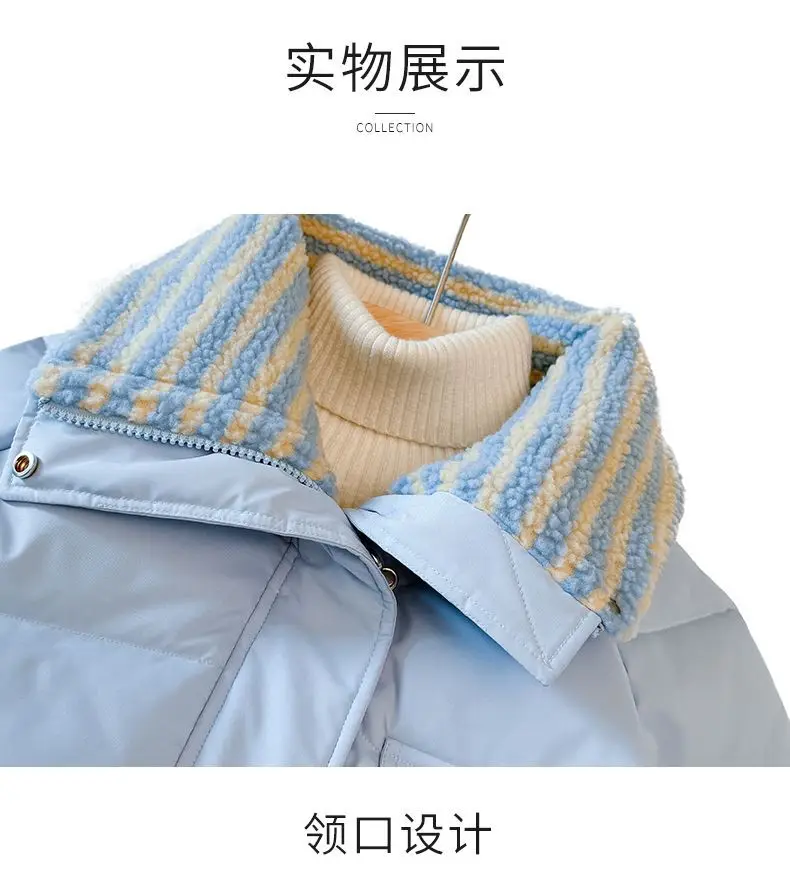 Down Cotton Jacket Women's Short 2025 Lamb Wool New Loose Cotton Jacket Winter Korean Version Thick Bread Jacket Lemon Yellow
