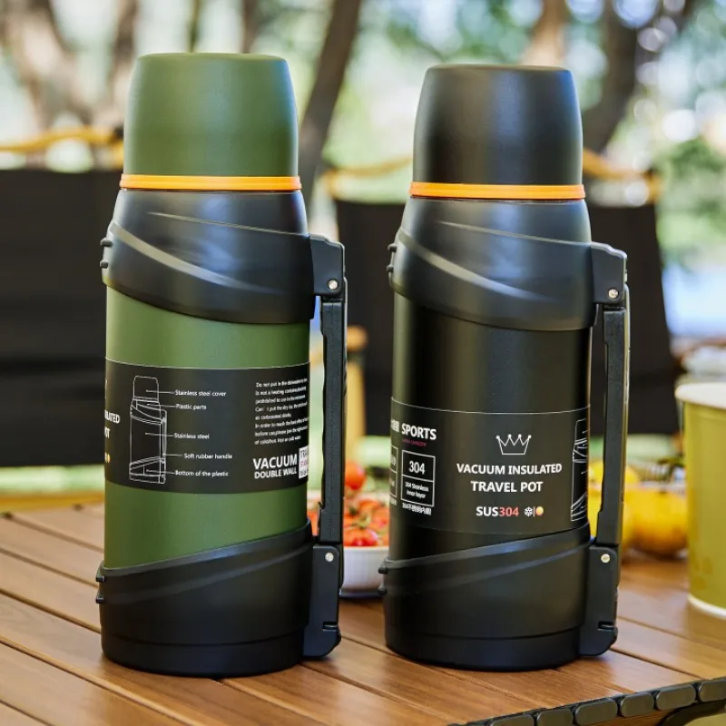 

Outdoor Sports Water Bottle Portable 304 Stainless Steel Insulated Water Bottle 2L Car Travel Bottle Tumbler Thermos Bottle
