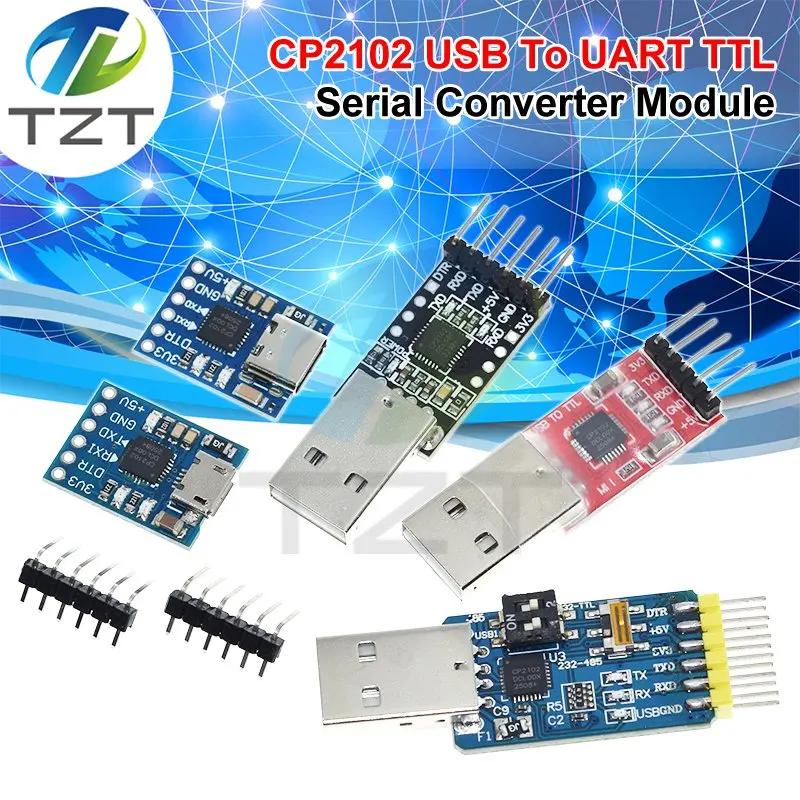 CP2102 USB 2.0 zu UART TTL 5PIN Stecker Modul Seriell Konverter STC Ersetzen FT232RL CH340G PL2303 CP9102X für Arduino Pro mini