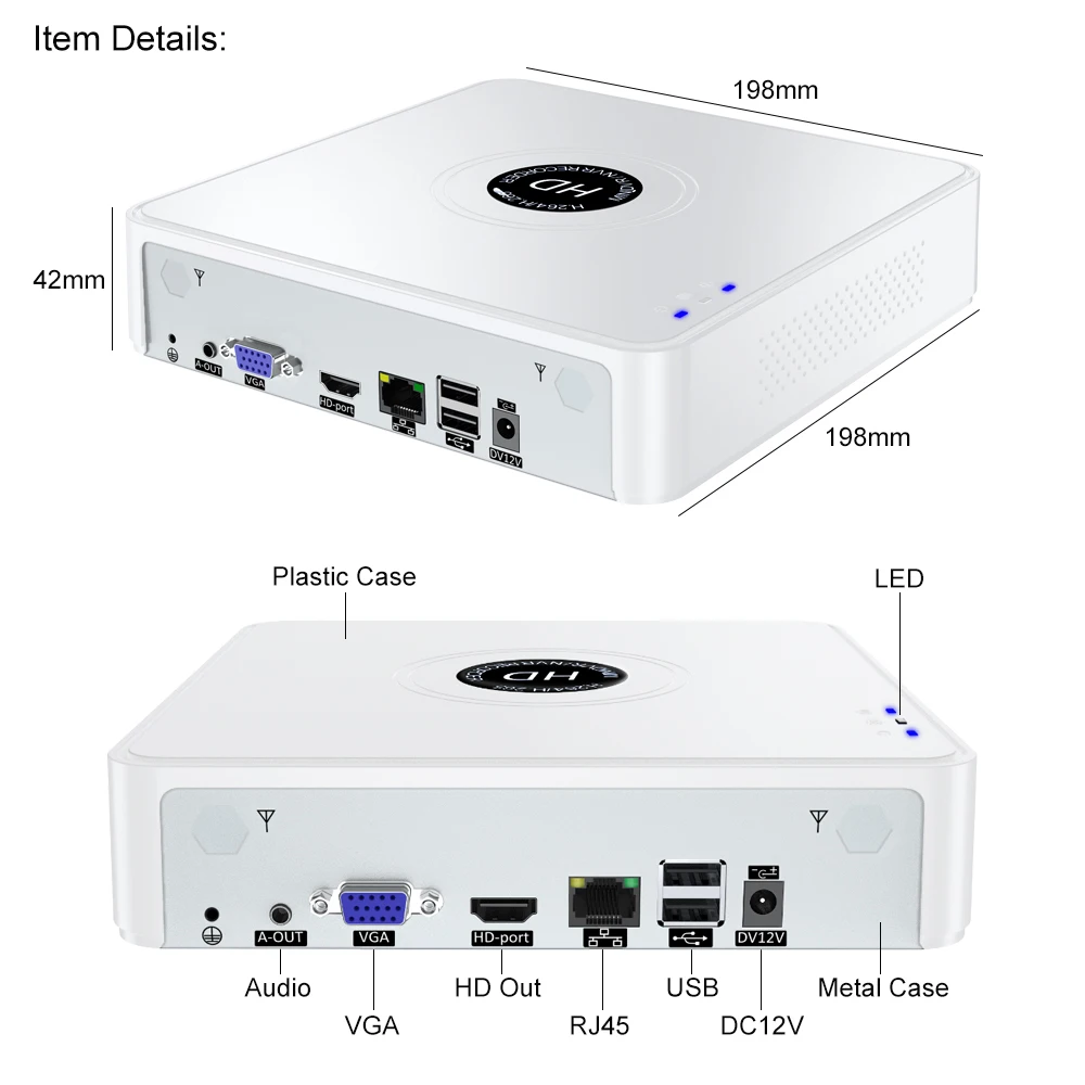 Network Video Recorder H.265+ Mini CCTV NVR 16/8/9/32CH Full HD 8MP 4K/5M/4M/3M/1080P Video Recorder Face Detection P2P For IP Camera Security System