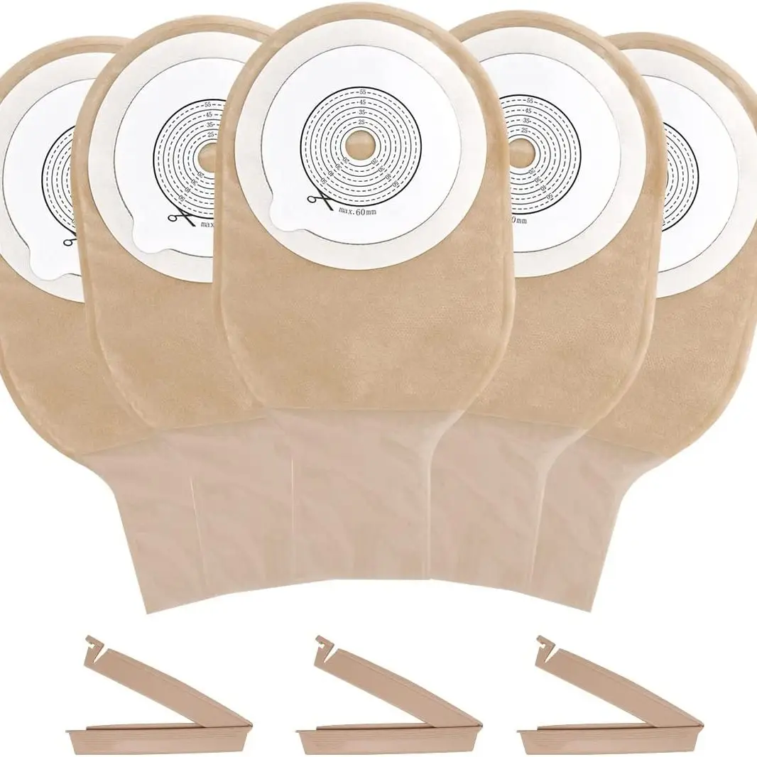10Pcs Colostomy Bags, Ostomy Supplies for Ileostomy Stoma Care, Ostomy