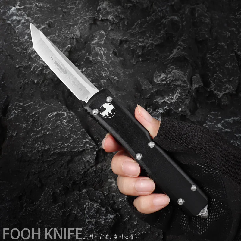 

Best Ver MICRO ULTRA OTF TECH Ultratech Knife Satin Tanto Blade CNC 6061-T6 UT UTX Series EDC Self Defense Tactical Pocketknife