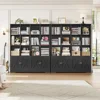 Bookshelf and Bookcase, Double Wide Bookshelfs with 4 Doors,  Kids Bookshelfs with Storage Large Open Bookshelf Kids Book Shelf 3