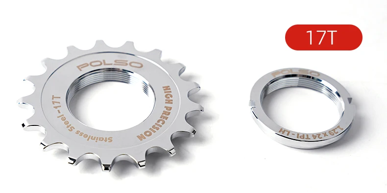POLSO FC003 Chrom Silber Golden Edelstahl 304 Fixed Gear Cog Fixie Freewheel Track Cycling Schwungrad – Detail 10