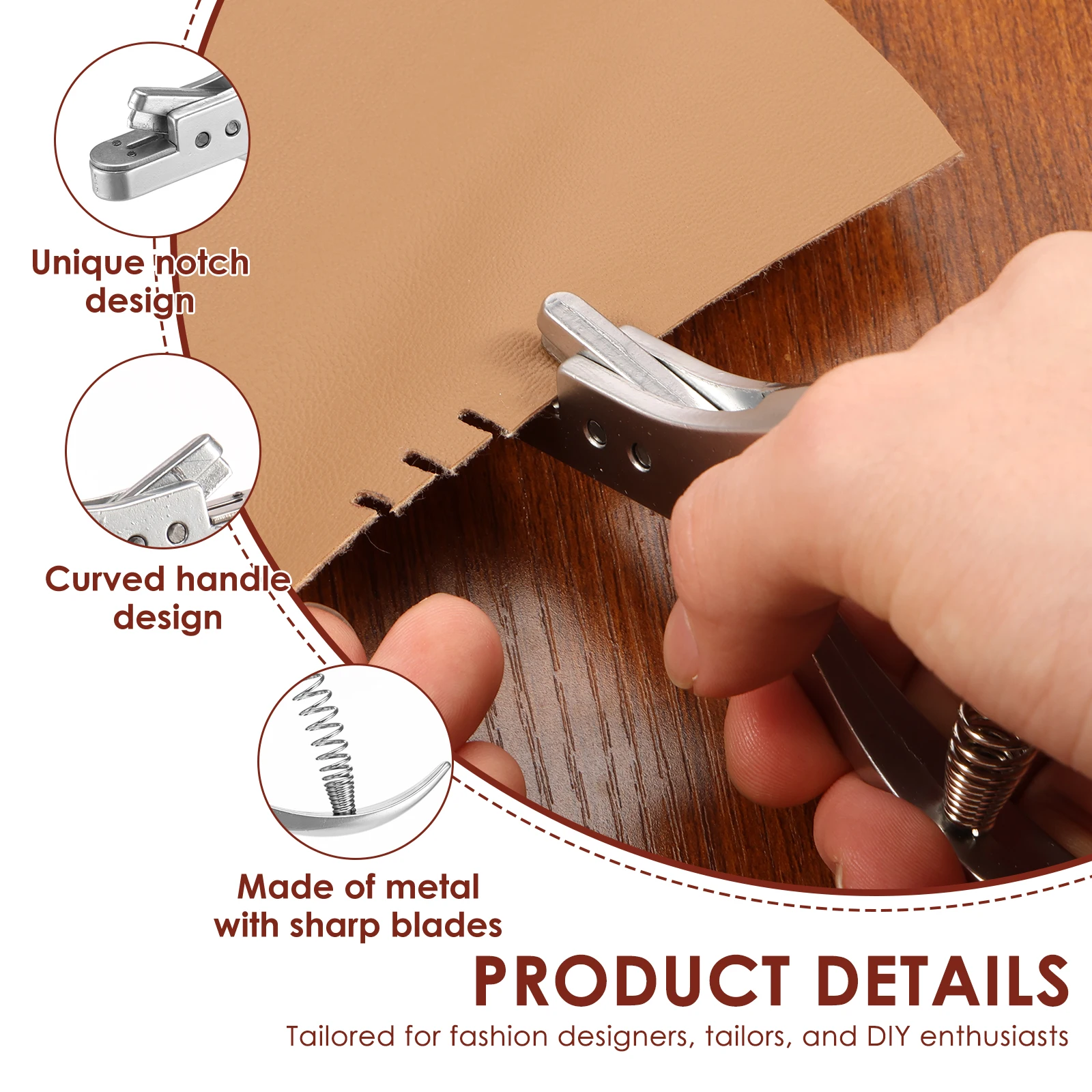 4Pcs Metal Sewing Pliers Comfot Grip Cutter Sewing Pliers Punch Tool Marker for Cloth Pattern Cutting Sewing Pliers Tailors