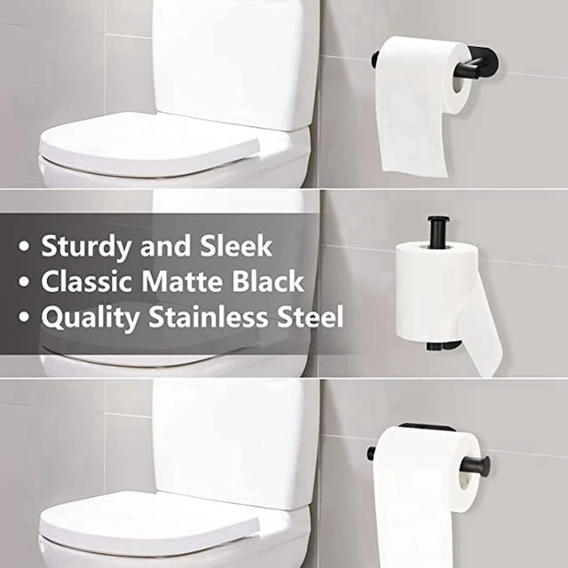 Toilet Paper Holder Black Toilet Paper Stand Bathroom Paper Holder With  Storage Matte Black Toilet Paper Roll Holder For Tissue - AliExpress