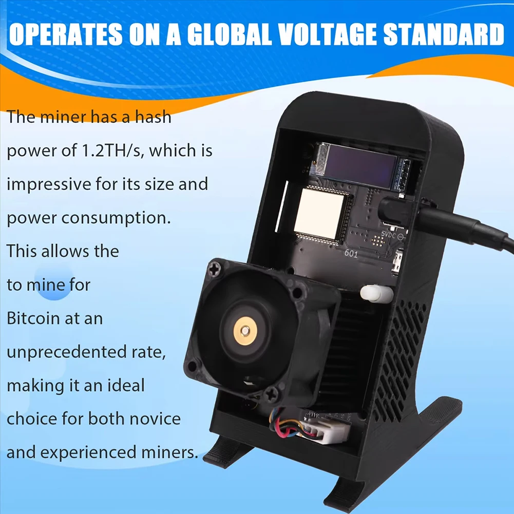 Open Source 601 Solo Bitcoins BTC Miner 1.2TH/s 15W/th BM1370 Asic Bitaxe Gamma ESP32-S3-WROOM-1 WiFi Silent Crypto Mine Machine