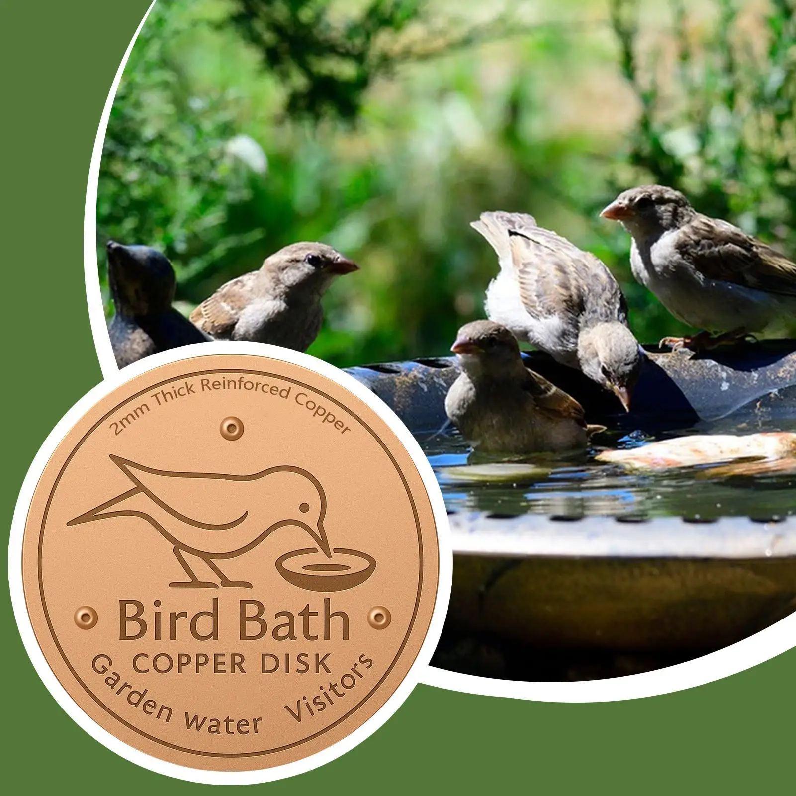 Bird Bath Copper Disk Pure Copper Cleaning Tray With 3 Point Support Bird Bath Purification Plate For Garden Patio Fountain