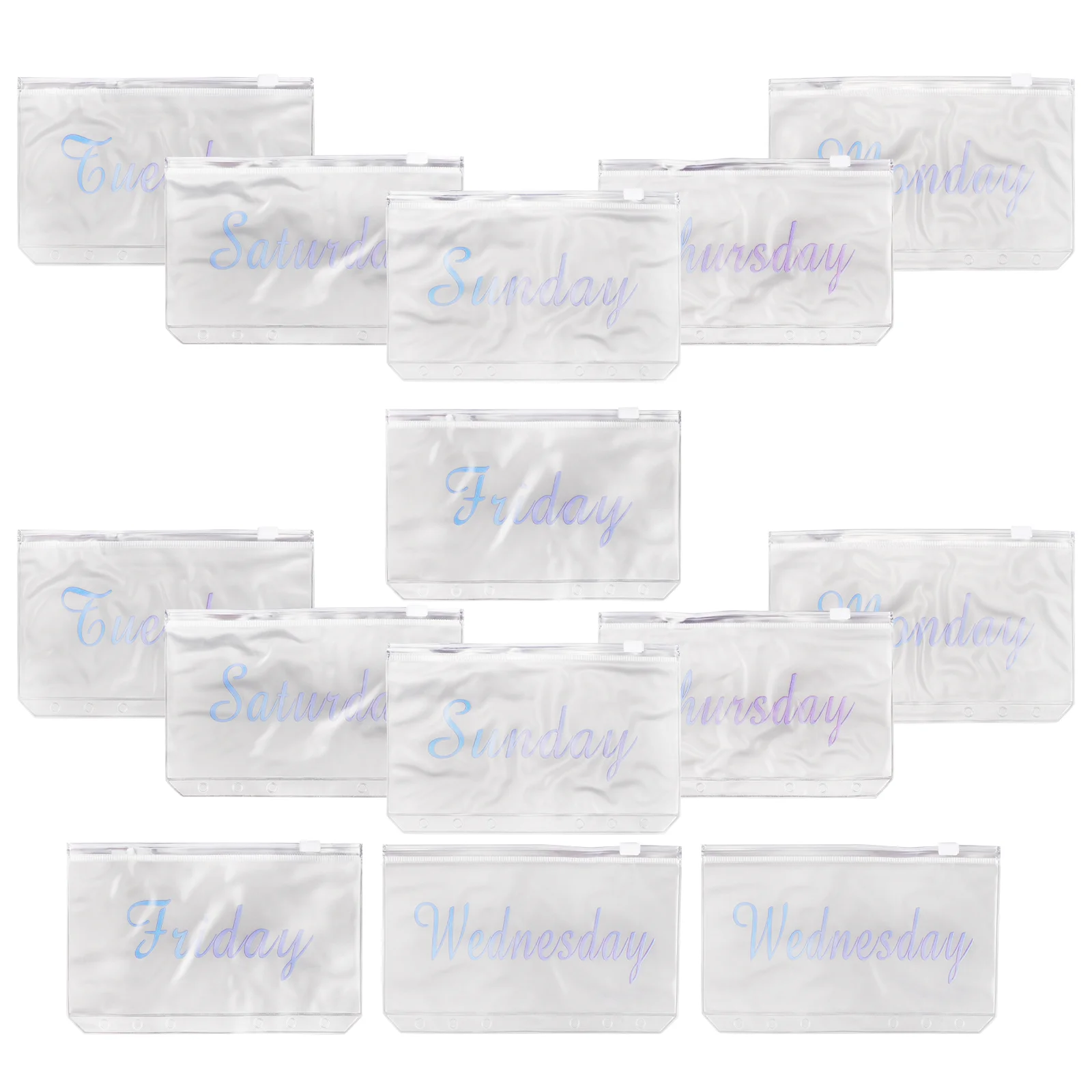 

14Pcs Binder Money Bag Plastic Binder Envelopes Budget Binder Pockets Loose Leaf Pockets